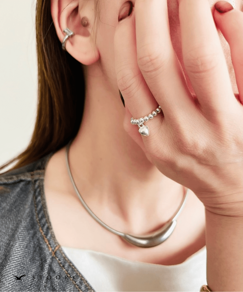 s925 Ball Heart Ring - stoork