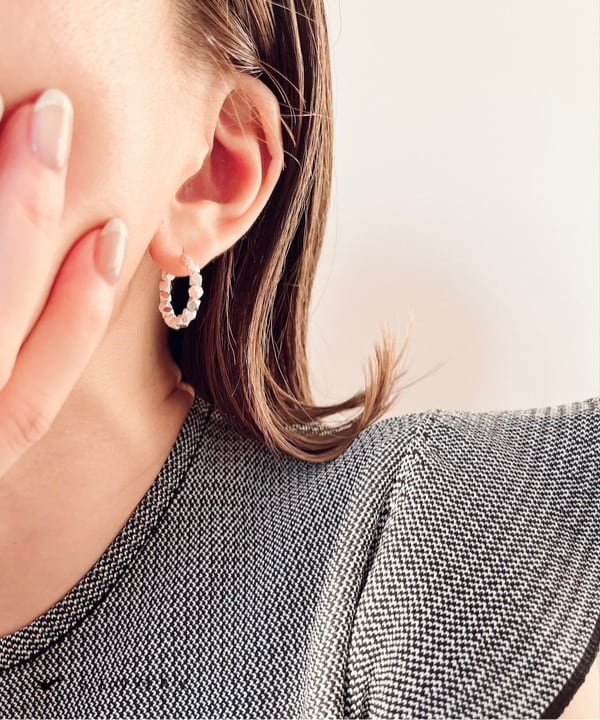 【再入荷】s925 Block Hoop Pierce - stoork