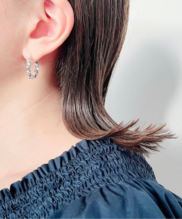 【再入荷】s925 Block Hoop Pierce - stoork