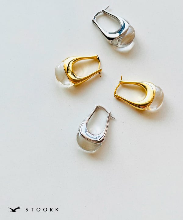 【再入荷】s925 Clear Metal Pierce - stoork