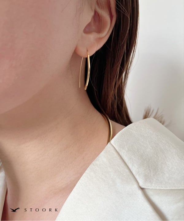 s925 Curve Hook Pierce - stoork