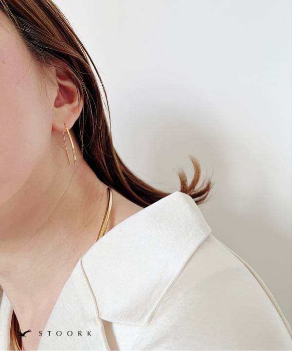 s925 Curve Hook Pierce - stoork