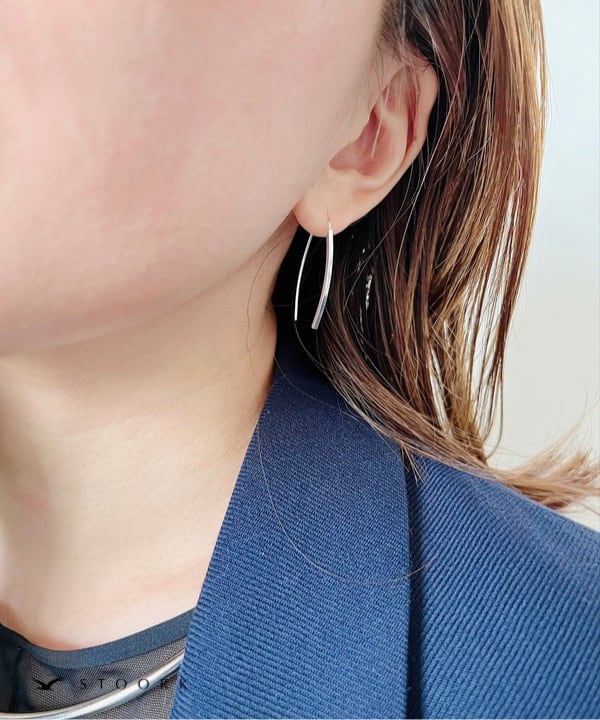 s925 Curve Hook Pierce - stoork