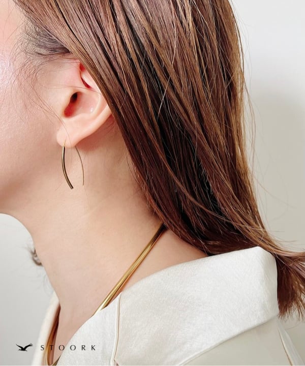 s925 Curve Hook Pierce - stoork