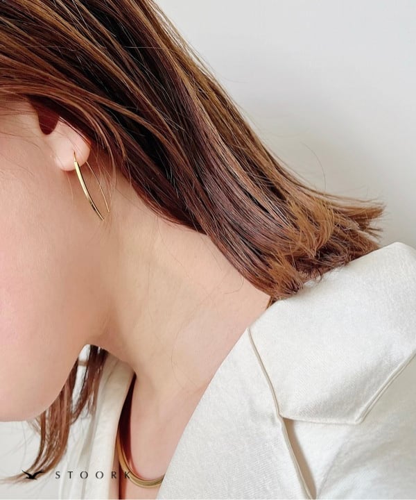 s925 Curve Hook Pierce - stoork