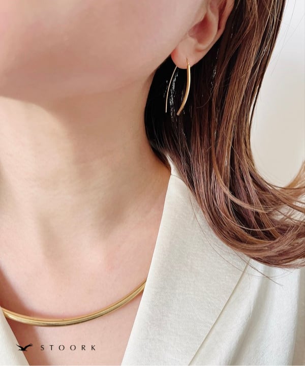 s925 Curve Hook Pierce - stoork