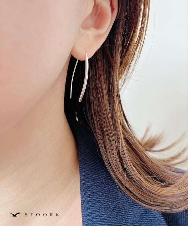 s925 Curve Hook Pierce - stoork