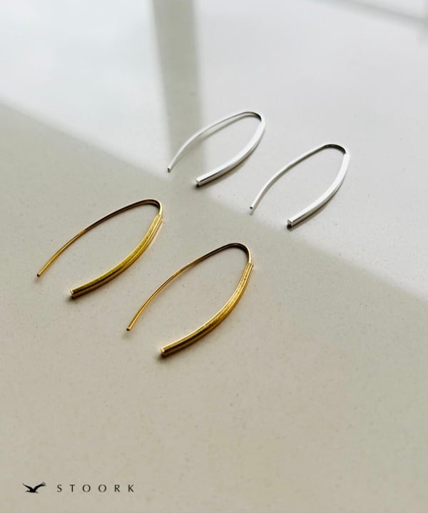 s925 Curve Hook Pierce - stoork