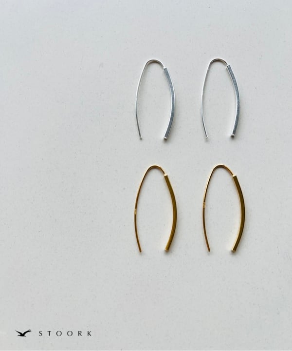 s925 Curve Hook Pierce - stoork