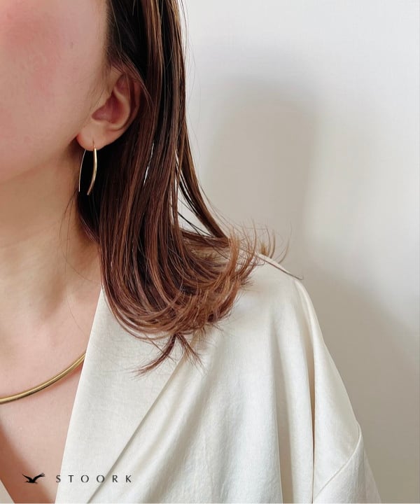 s925 Curve Hook Pierce - stoork