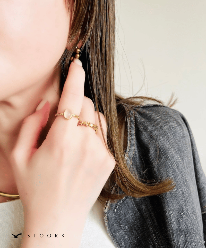 s925 Pale Stone Ring - stoork