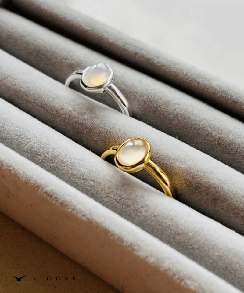 s925 Pale Stone Ring - stoork