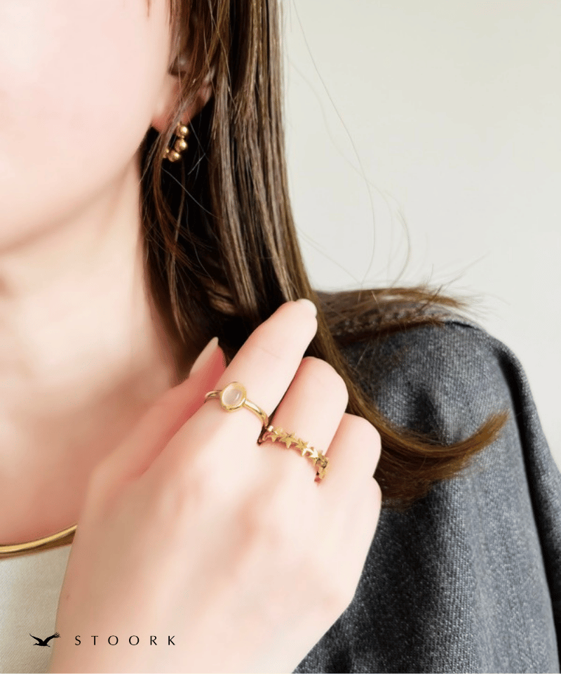 s925 Pale Stone Ring - stoork