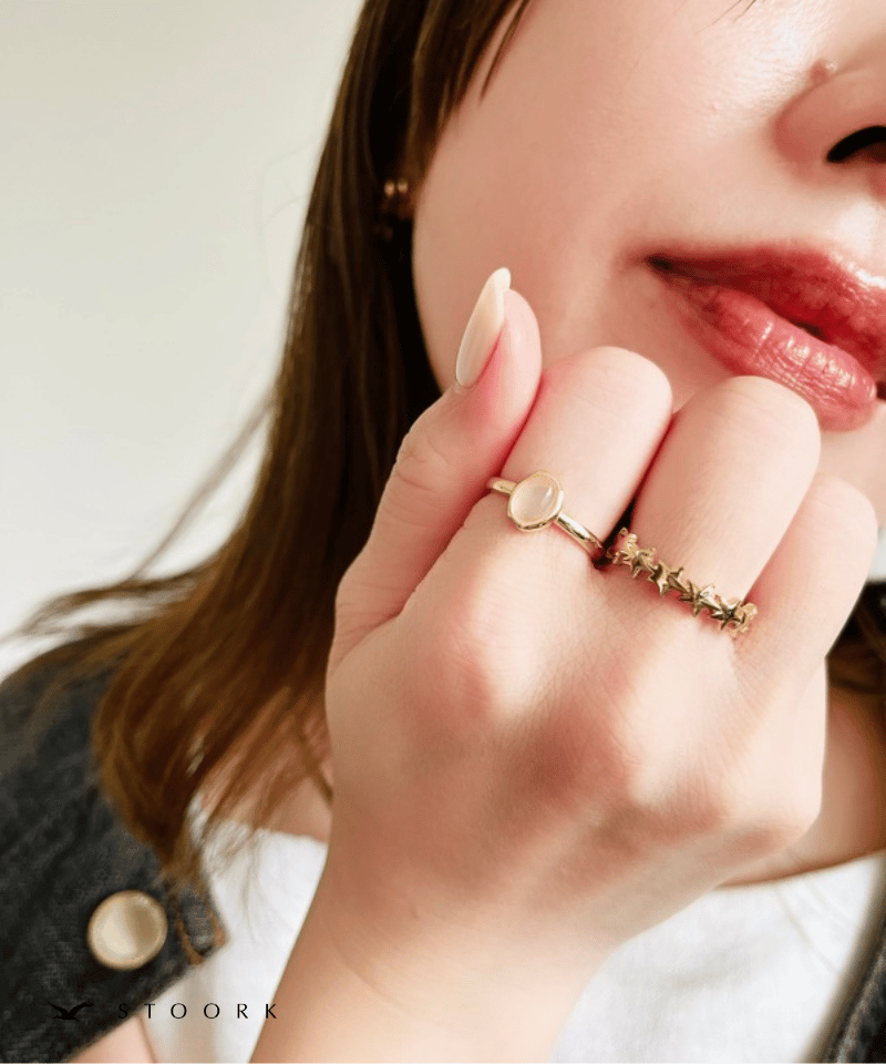 s925 Pale Stone Ring - stoork
