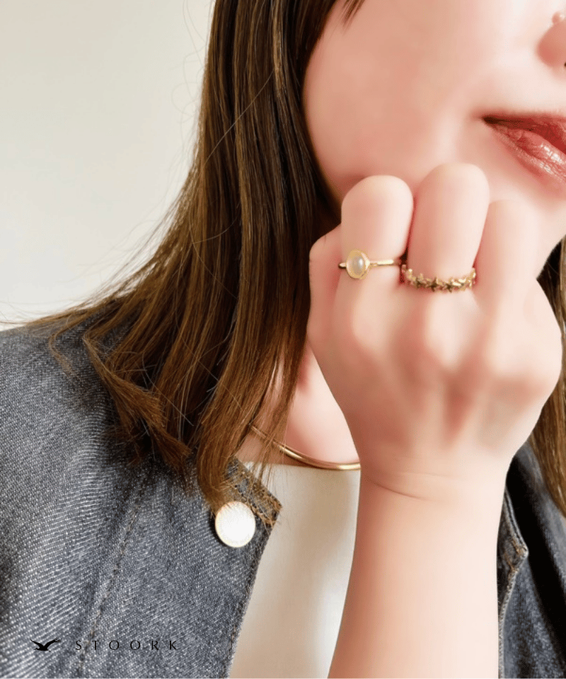 s925 Pale Stone Ring - stoork