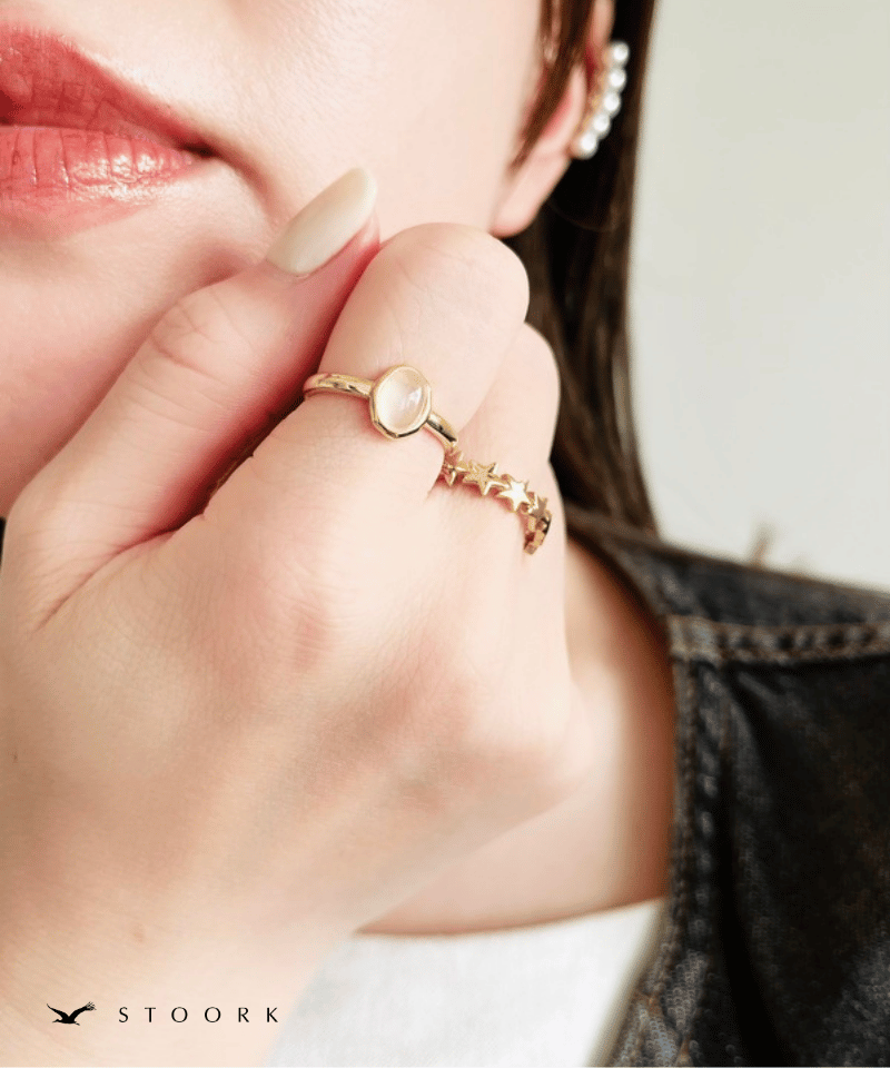 s925 Pale Stone Ring - stoork