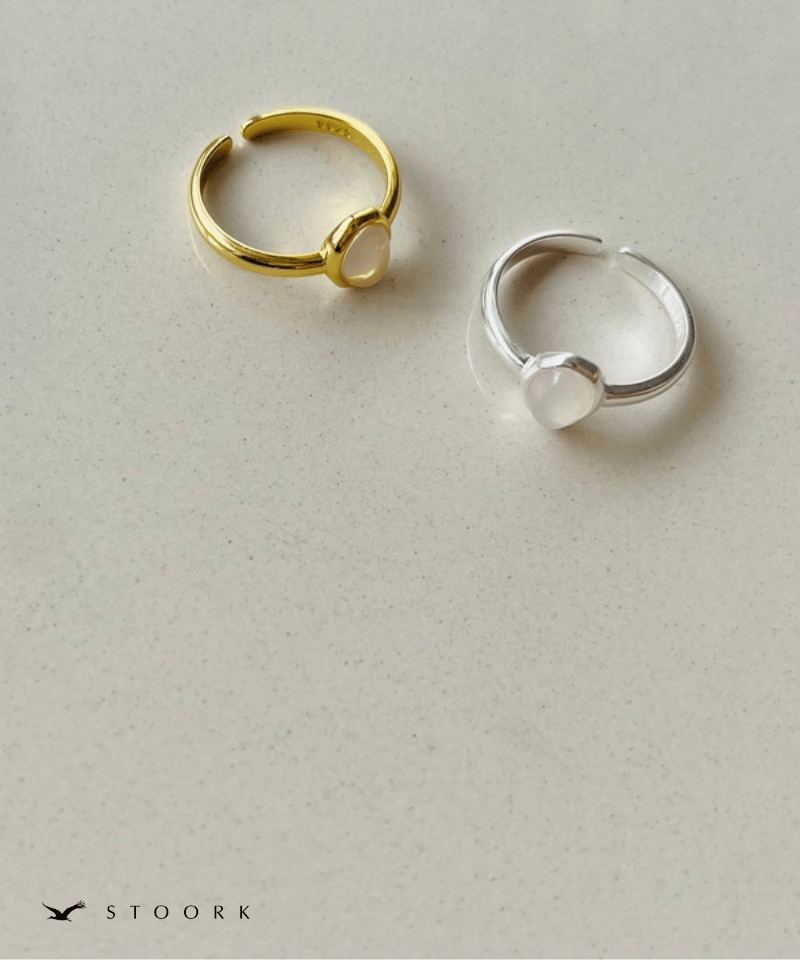 s925 Pale Stone Ring - stoork