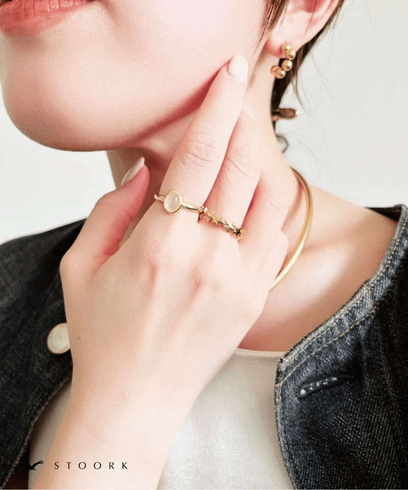s925 Pale Stone Ring - stoork