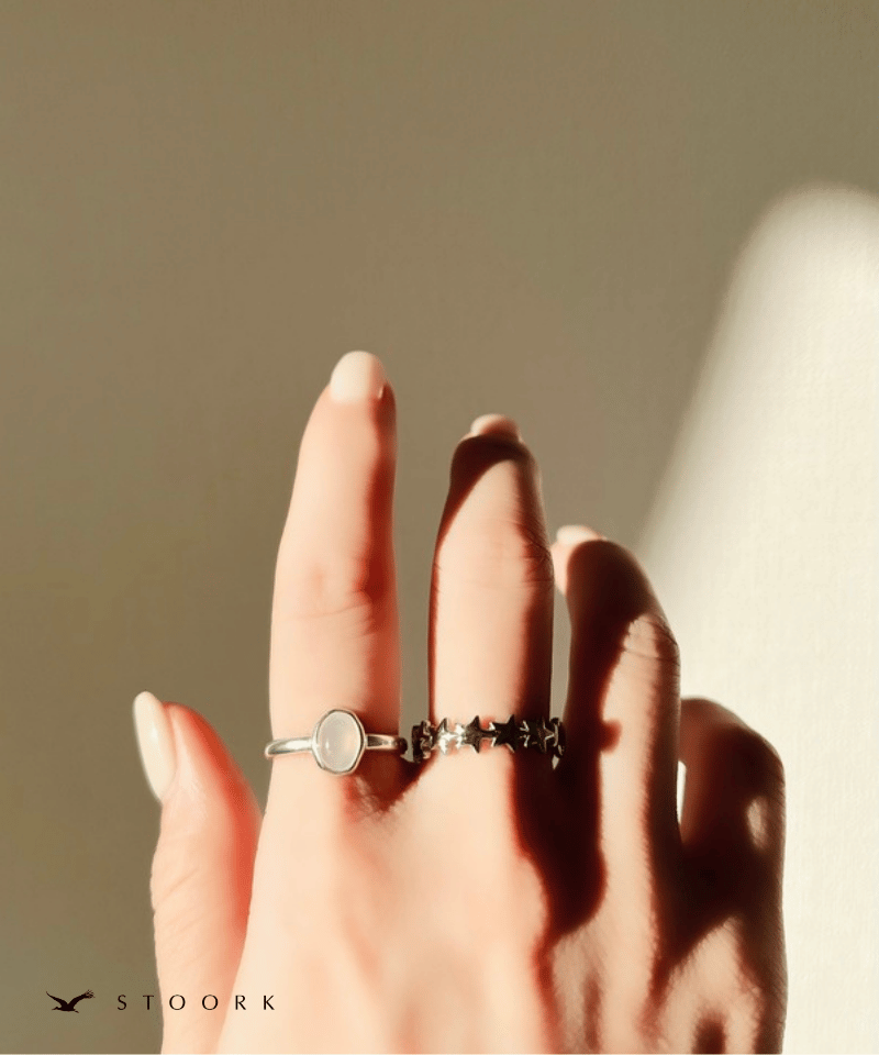 s925 Pale Stone Ring - stoork