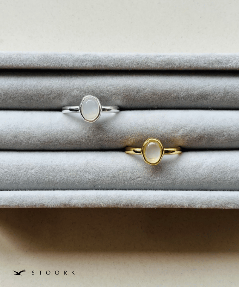s925 Pale Stone Ring - stoork