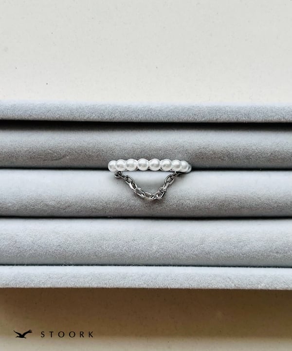 【再入荷】s925 Pearl Chain Ring - stoork