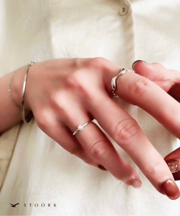 s925 Pearl Ring - stoork