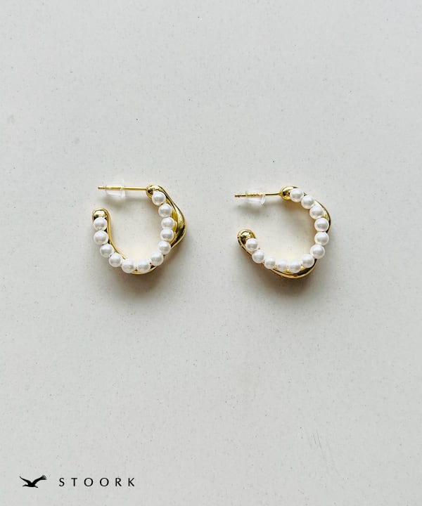 s925 Pearl Zirconia Pierce - stoork