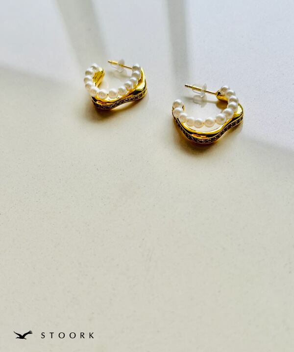 s925 Pearl Zirconia Pierce - stoork