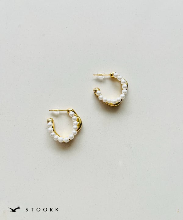 s925 Pearl Zirconia Pierce - stoork