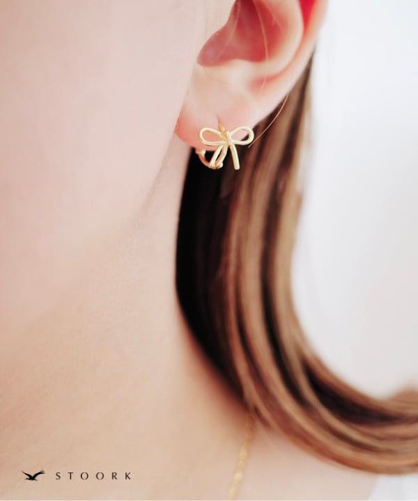 s925 Ribbon Hoop Pierce - stoork