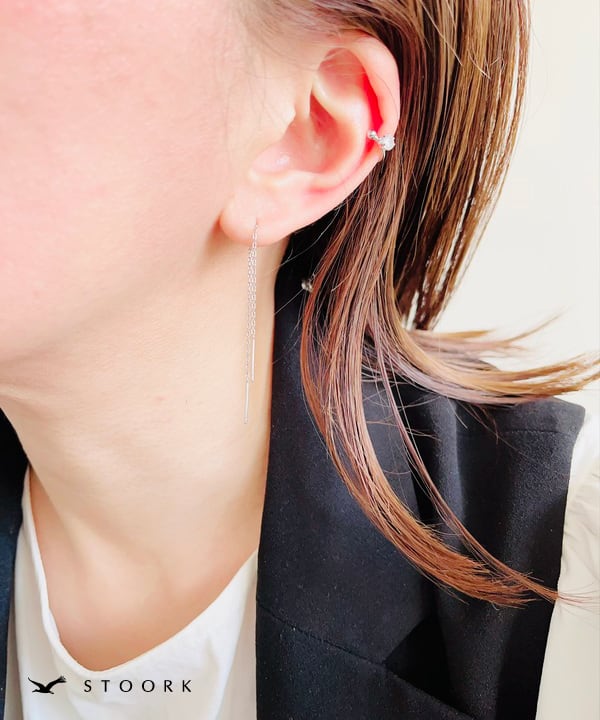 s925 Ring Ear Cuff - stoork