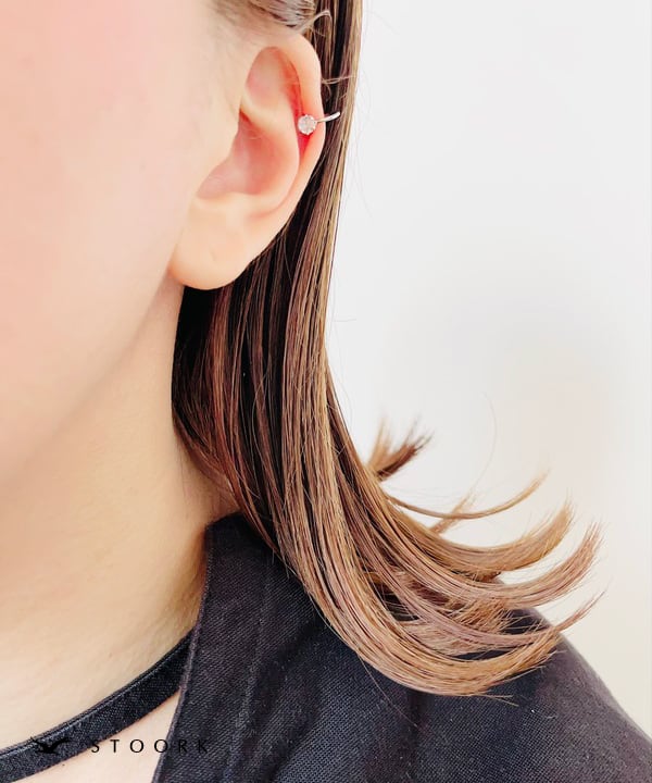 s925 Ring Ear Cuff - stoork
