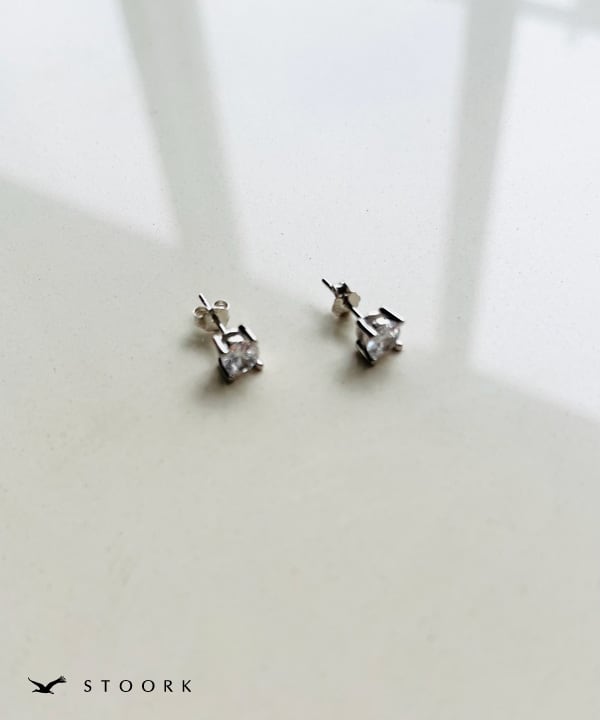 s925 Round Zircon Pierce - stoork