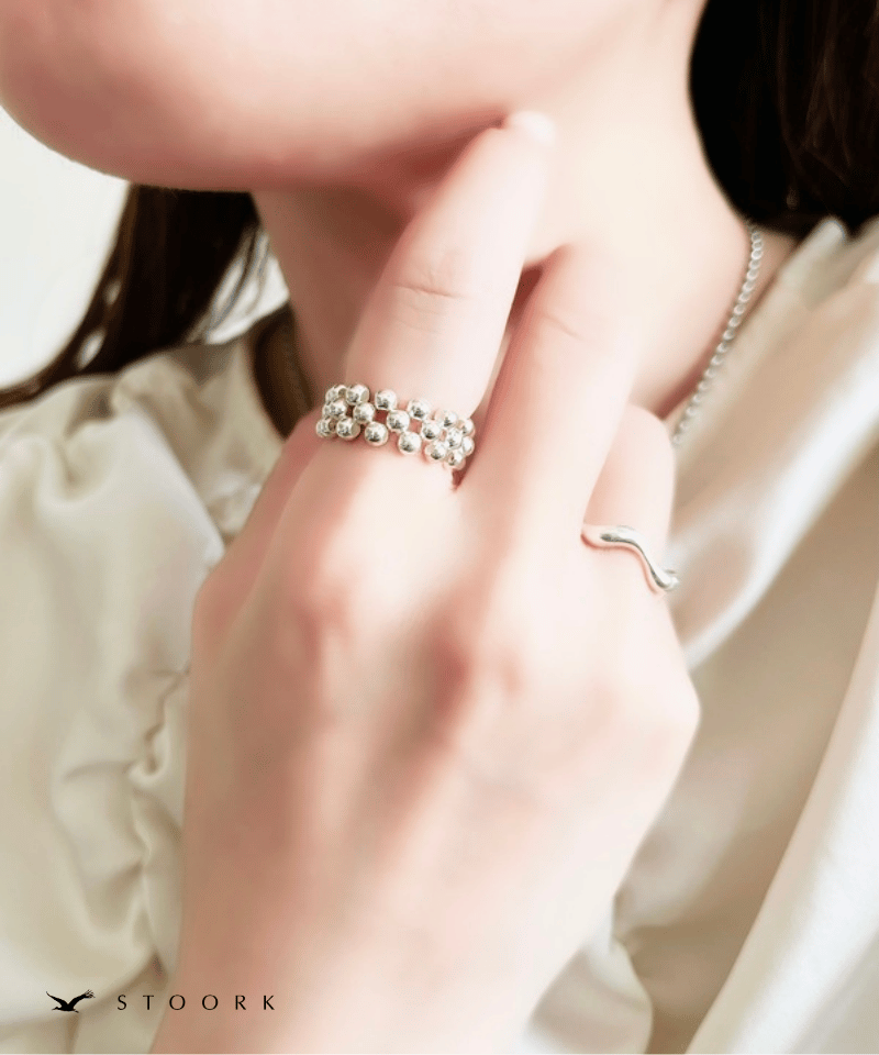 【再入荷】s925 Silver Beads Ring - stoork