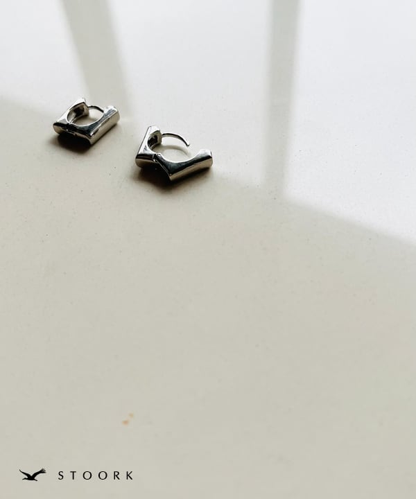 s925 Square Hoop Pierce - stoork