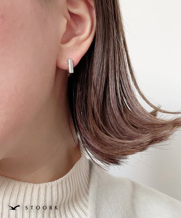 s925 Square Hoop Pierce - stoork
