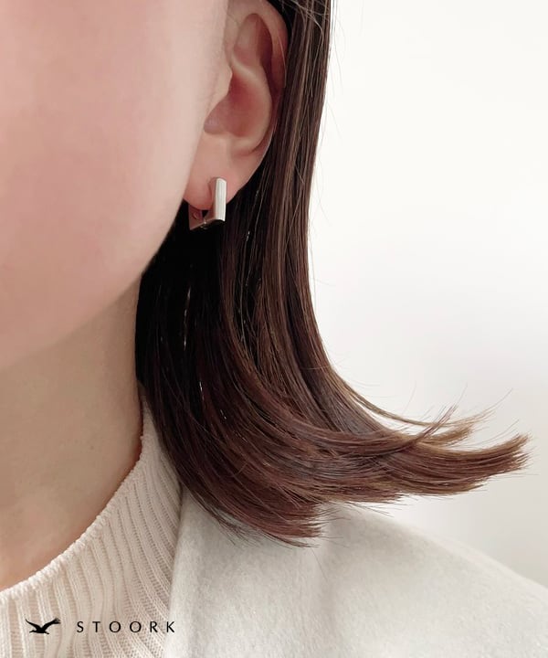 s925 Square Hoop Pierce - stoork