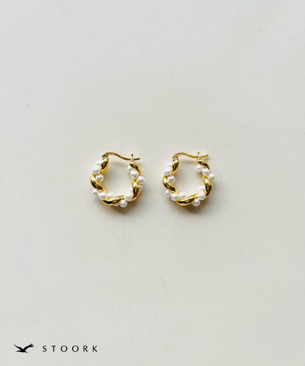【再入荷】s925 Twist Pearl Pierce - stoork