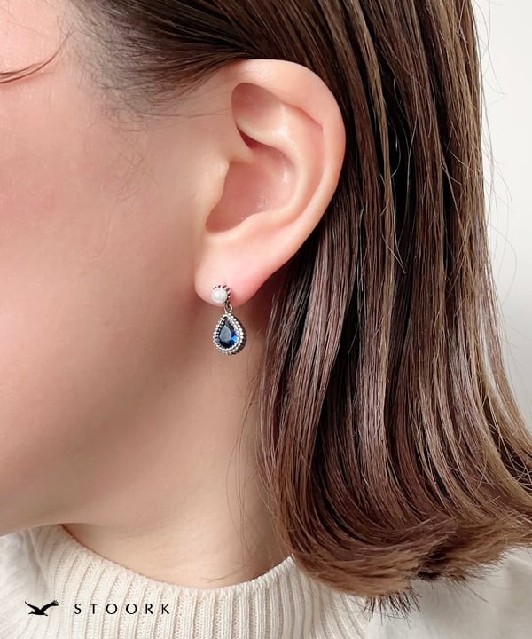 s925 Water Drop Pierce - stoork