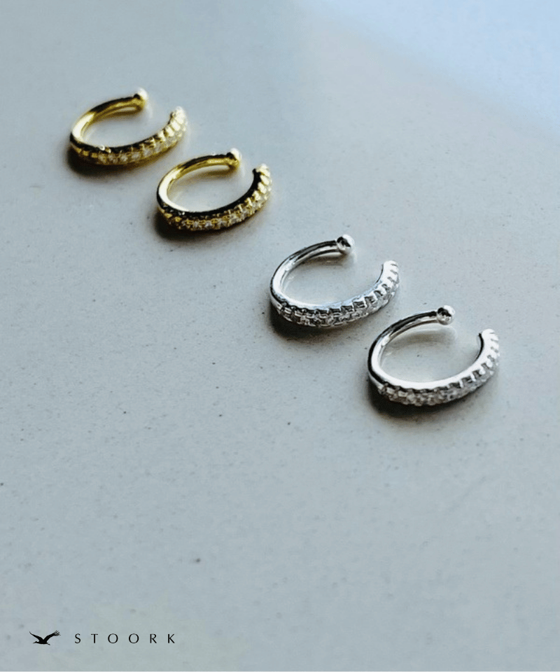 s925 Zircon Line Ear Cuff - stoork