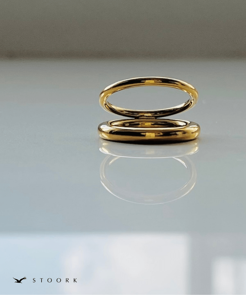 Simple Double Line Ring - stoork