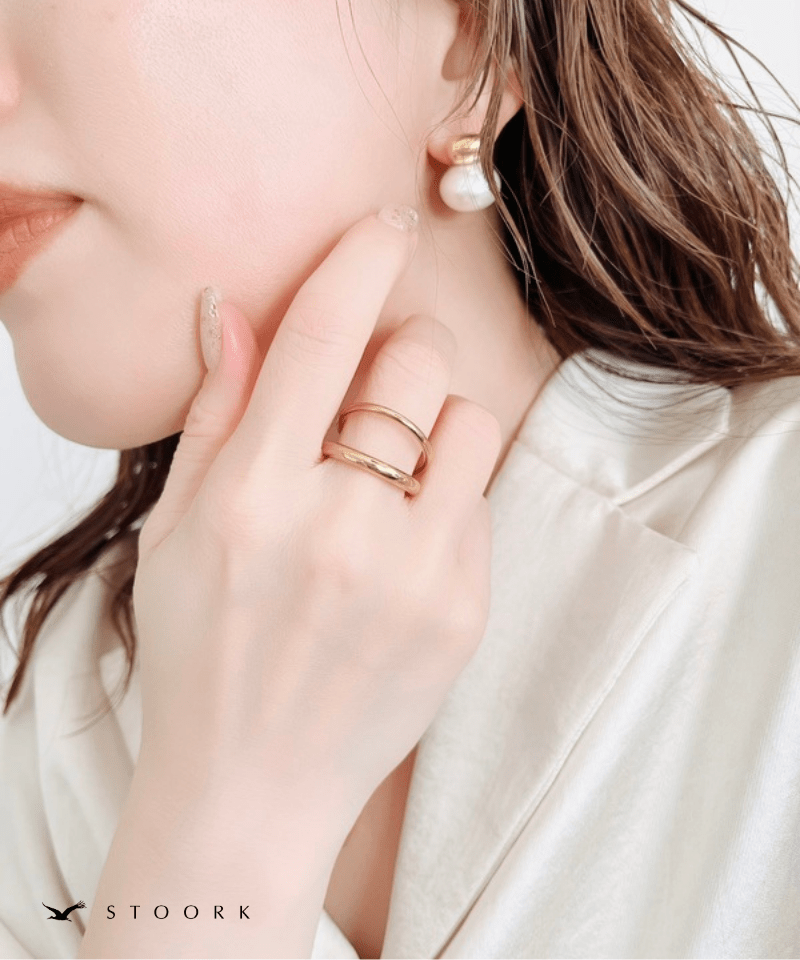 Simple Double Line Ring - stoork