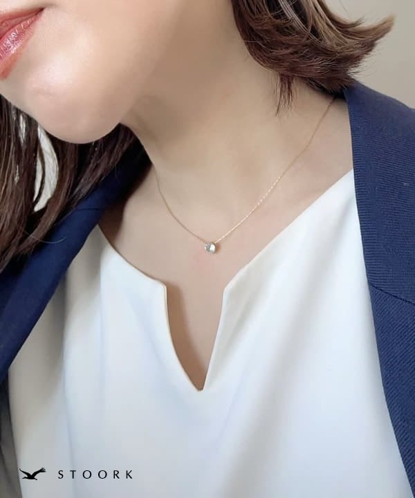 Simple Zircon Necklace - stoork