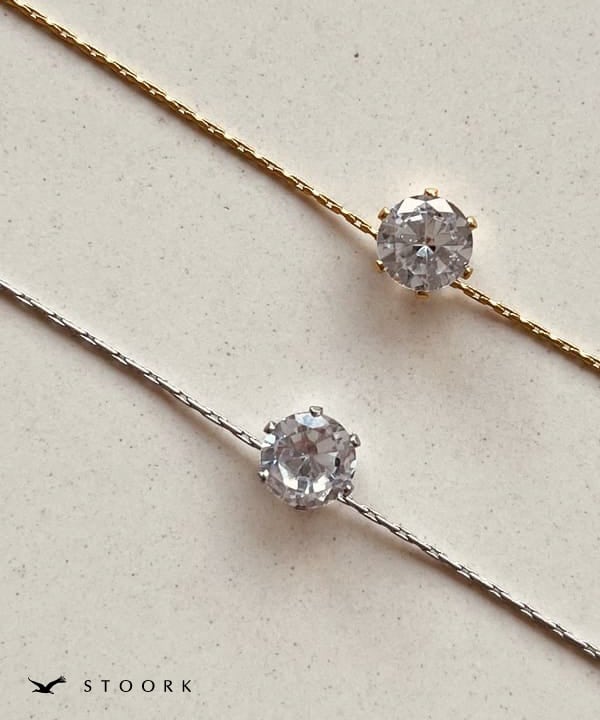 Simple Zircon Necklace - stoork