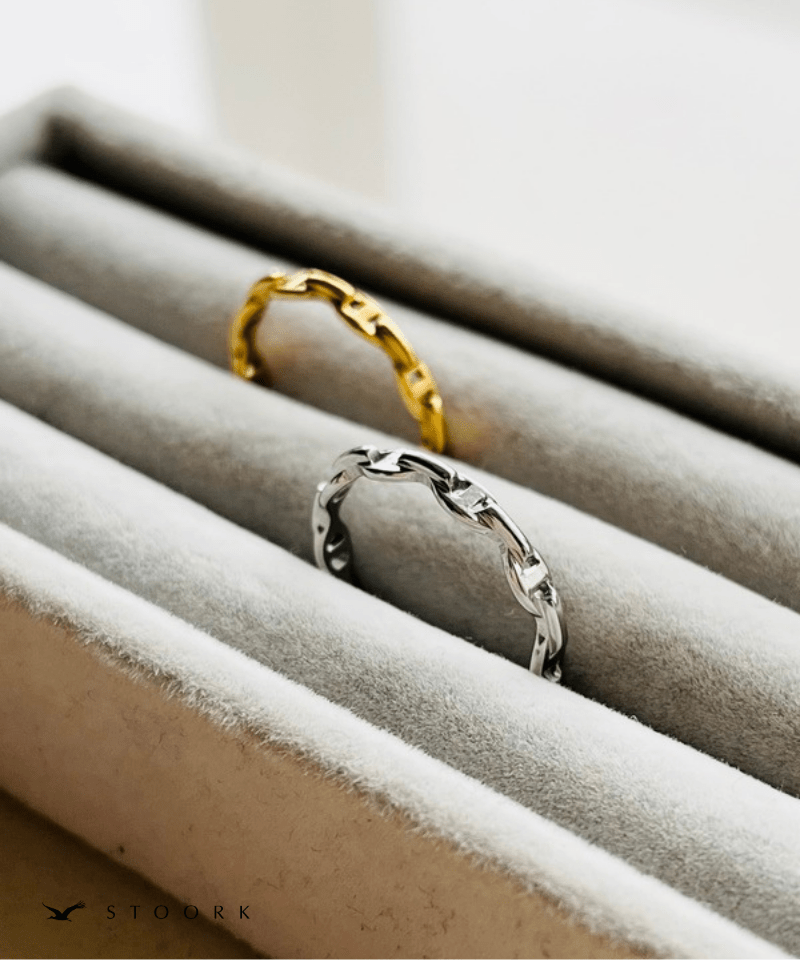 Skinny Link Chain Ring - stoork