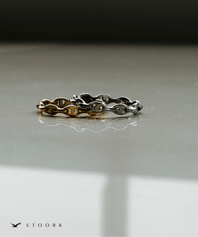 Skinny Link Chain Ring - stoork
