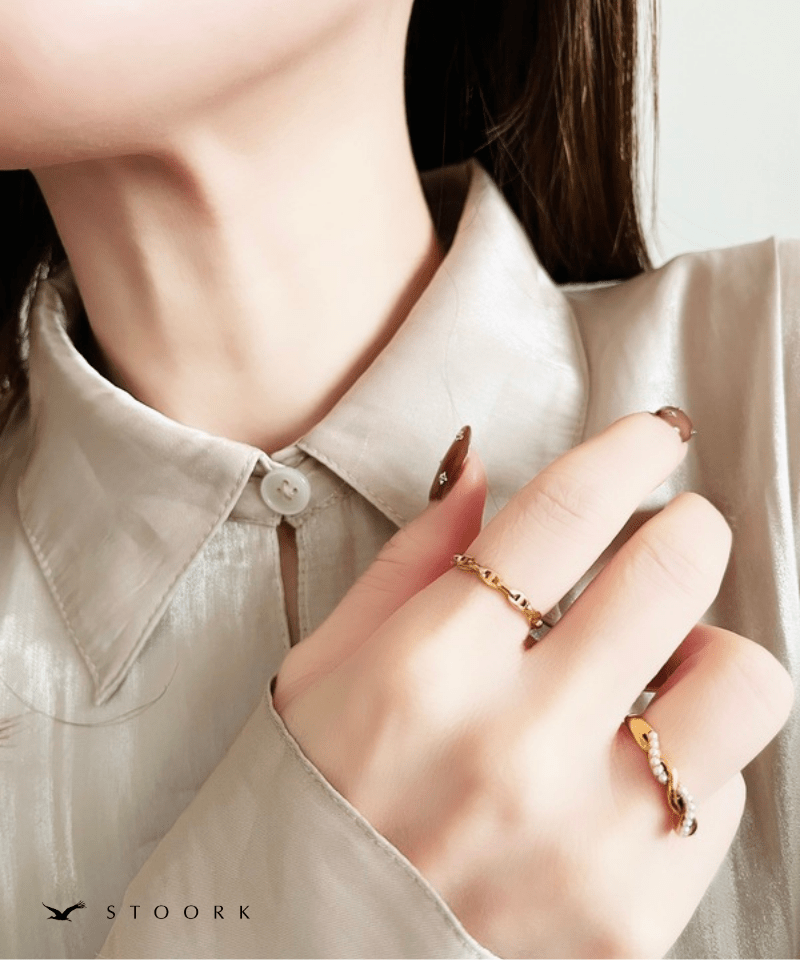 Skinny Link Chain Ring - stoork