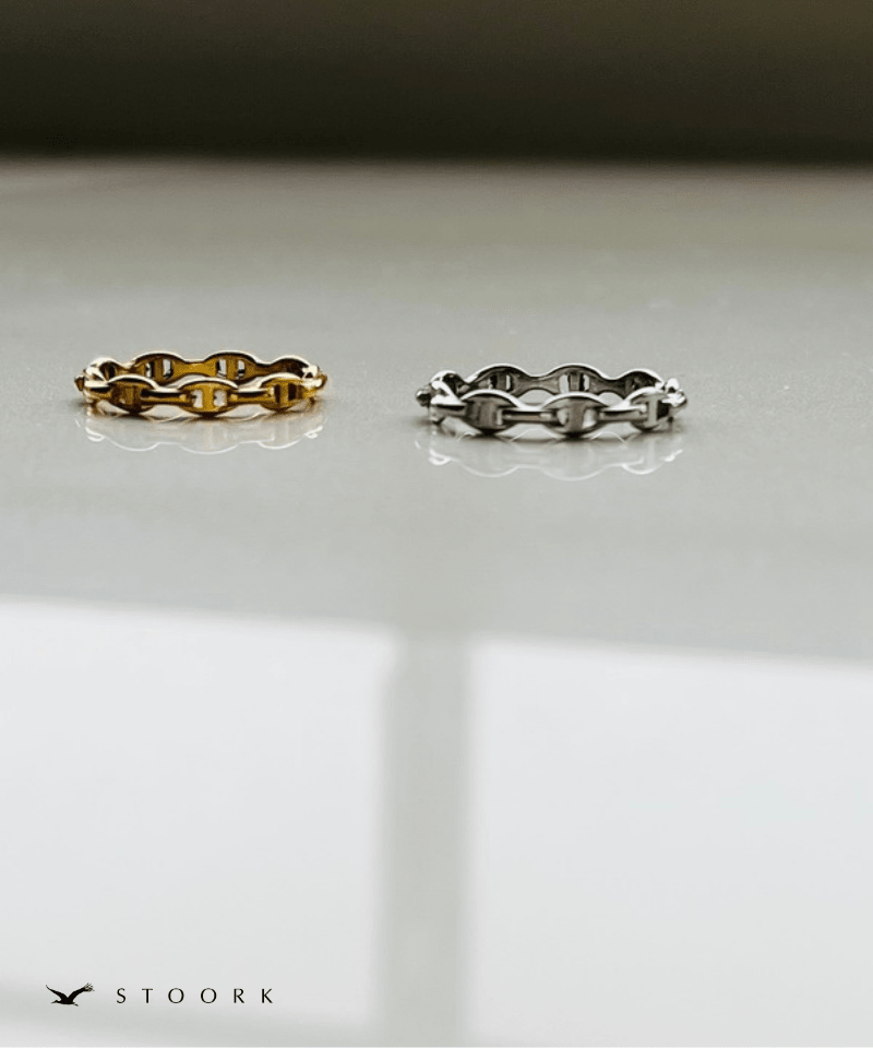 Skinny Link Chain Ring - stoork