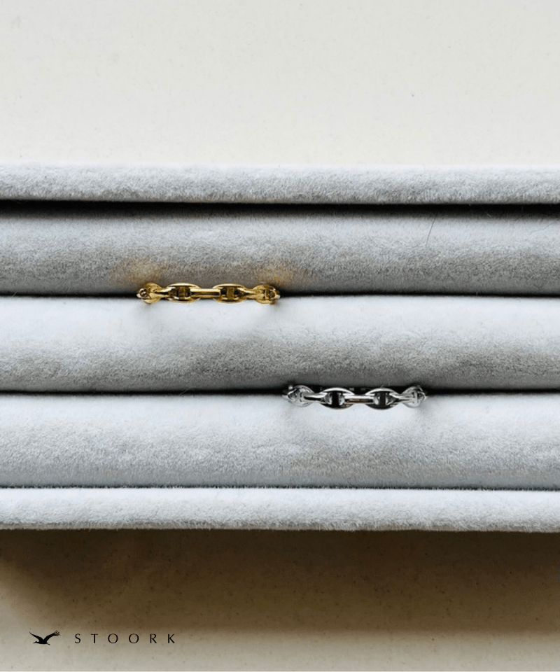 Skinny Link Chain Ring - stoork