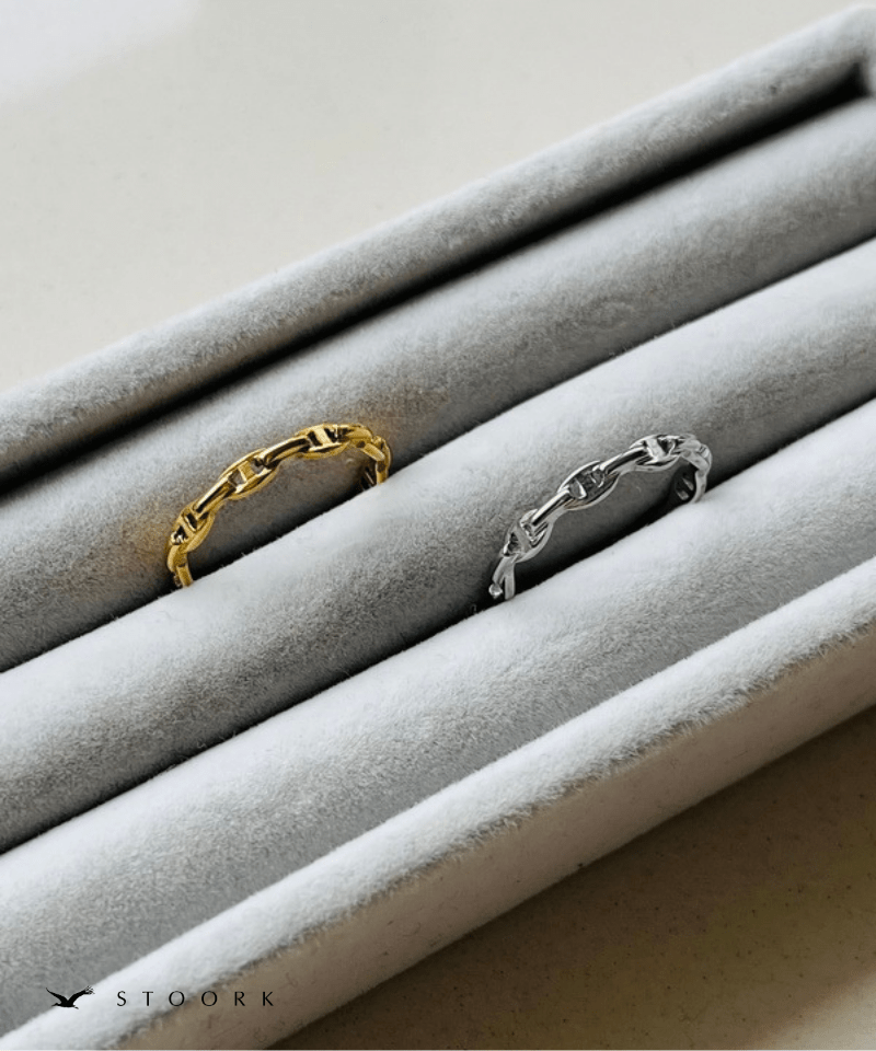 Skinny Link Chain Ring - stoork
